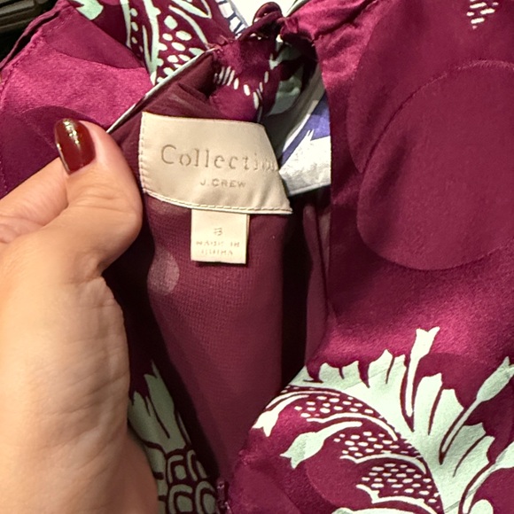 J. Crew Collection Purple Mint Silk Ruffled Mini Dress - Picture 5 of 5